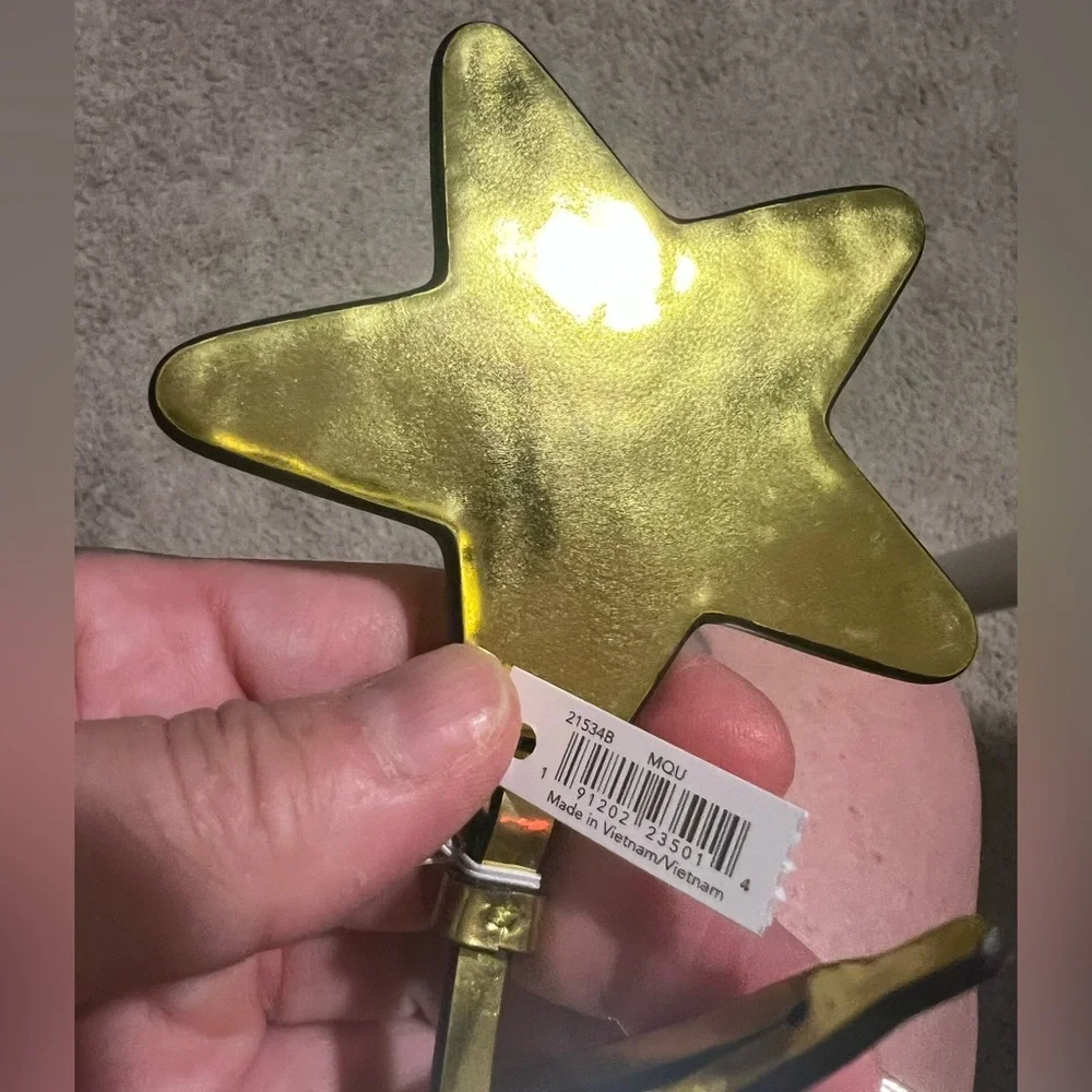 Coach Gold Metallic Lemon Star Ornament Bag Charm